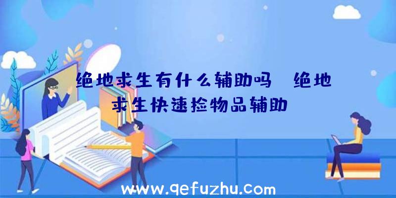 「绝地求生有什么辅助吗」|绝地求生快速捡物品辅助